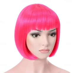 10 Short Straight Hair Flapper Cosplay Costume Bob Wig Halloween Wig St.Patrick's Day Wigs