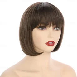 10 Short Straight Hair Flapper Cosplay Costume Bob Wig Halloween Wig St.Patrick's Day Wigs