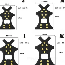10 Studs Anti-Skid Shoe Cover Snow Road Wear-resistant Snow Claw Shoes Ice Climbing Shoe Spikes Grip Crampons Cleats Overshoes