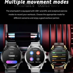 696 T99 Smart Watch 1.8 inch Smart Band Fitness Bracelet Bluetooth Pedometer Call Reminder Sleep Tracker Compatible with Android iOS Men Hands-Free Calls Message Reminder Custom Watch Face IP 67 57mm
