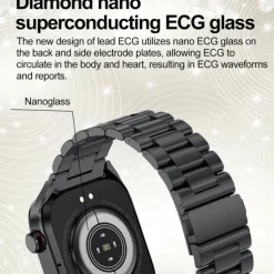 696 TK16 Smart Watch 2.4 inch Smartwatch Fitness Running Watch Bluetooth Pedometer Call Reminder Sleep Tracker Compatible with Android iOS Men Hands-Free Calls Message Reminder IP 67 52mm Watch Case