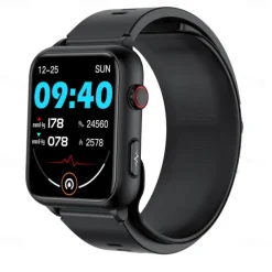 696 TK63 Smart Watch 1.91 inch Smartwatch Fitness Running Watch Bluetooth ECG+PPG Temperature Monitoring Pedometer Compatible with Android iOS Men Hands-Free Calls Message Reminder Custom Watch Face