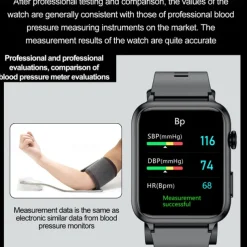 696 TK63 Smart Watch 1.91 inch Smartwatch Fitness Running Watch Bluetooth ECG+PPG Temperature Monitoring Pedometer Compatible with Android iOS Men Hands-Free Calls Message Reminder Custom Watch Face