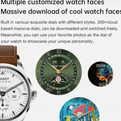 696 TN88 Smart Watch 1.43 inch Smart Band Fitness Bracelet Bluetooth Pedometer Call Reminder Sleep Tracker Compatible with Android iOS Women Men Hands-Free Calls Message Reminder IP 67 43mm Watch Case