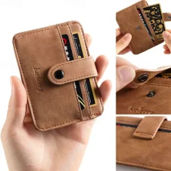2023 Ultra Slim Front Pocket Wallet Mens Wallet With Card Slots Minimalist Travel Wallet Id Window Slots For Id Cards Wallet