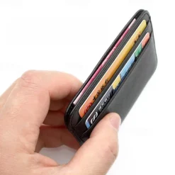 2023 Ultra Slim Front Pocket Wallet Mens Wallet With Card Slots Minimalist Travel Wallet Id Window Slots For Id Cards Wallet