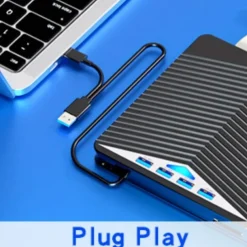 4 USB With LED Lights External CD/DVD Players For Personal Computers CD/DVD Players. Type-C Multi-function Extender Card Reader For Windows/Liunx/Mac Os/for Mac Book/Note Book/for I Mac/Mac OS/SE/ME