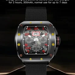 696 V68 Smart Watch 1.76 inch Smartwatch Fitness Running Watch Bluetooth Pedometer Call Reminder Sleep Tracker Compatible with Android iOS Men Hands-Free Calls Message Reminder IPX-0 44mm Watch Case