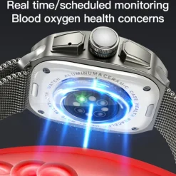 696 V68 Smart Watch 1.76 inch Smartwatch Fitness Running Watch Bluetooth Pedometer Call Reminder Sleep Tracker Compatible with Android iOS Men Hands-Free Calls Message Reminder IPX-0 44mm Watch Case