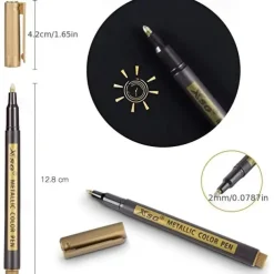 10 Vibrant Colors Metallic Markers - Perfect for Rock Painting DIY Photo Albums Scrapbook Crafts and More!