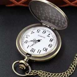 1913 Western Cowboy Carriage Badge Men's and Women's Quartz Pocket Watch Fashion Best Festival Gift Student Clock