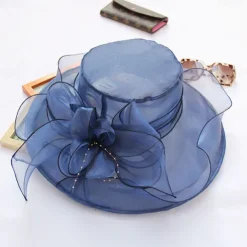 2025 Womens Organza Church Derby Hat - Elegant Fashionable Tea Party Fascinator and Church Hat