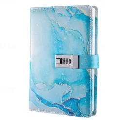 A5 180 Pages Retro Password Book with Lock, Creative Handcrafted Journal, Thickened Paper, Student Notepad Binder, Back to School Gift, Stationery Notebook