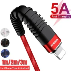5A Data USB Cable for iPhone Fast Charger Charging Cable For Android phone type c xiaomi huawei Samsung Charger Wire For iPad