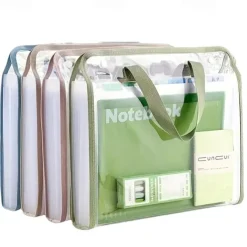 A4 Folder Paper Storage Bag Transparent Portable Organ Bag Student Information Storage Bag Multi-layer Large Capacity