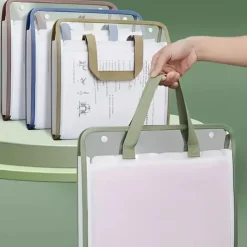 A4 Folder Paper Storage Bag Transparent Portable Organ Bag Student Information Storage Bag Multi-layer Large Capacity