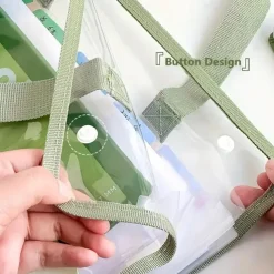 A4 Folder Paper Storage Bag Transparent Portable Organ Bag Student Information Storage Bag Multi-layer Large Capacity