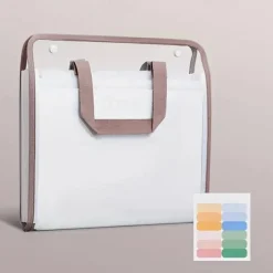 A4 Folder Paper Storage Bag Transparent Portable Organ Bag Student Information Storage Bag Multi-layer Large Capacity