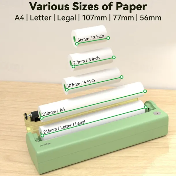 A4 ink-free Small Work Paper Office Portable Mini High Cleaning Brush Question Printer
