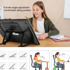 A3 LED Light Box w/Built-in Stand, Light Pad/Board for Diamond Painting with 2.8in Magnetic Clip, Light Board, Tracing Light Pad for Kids