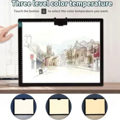 A3 LED Light Box w/Built-in Stand, Light Pad/Board for Diamond Painting with 2.8in Magnetic Clip, Light Board, Tracing Light Pad for Kids