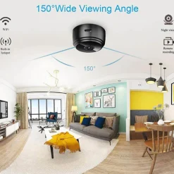 A9 Mini Camera 1080P IP Camera IR Night Magnetic Wireless Voice Video Surveillance Wifi Smart Home Security Camera with Safe Motion Detection Alarm Function Infrared Night Vision