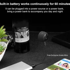 A9 Mini Camera 1080P IP Camera IR Night Magnetic Wireless Voice Video Surveillance Wifi Smart Home Security Camera with Safe Motion Detection Alarm Function Infrared Night Vision