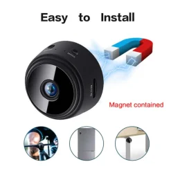 A9 Mini Camera 1080P IP Camera IR Night Magnetic Wireless Voice Video Surveillance Wifi Smart Home Security Camera with Safe Motion Detection Alarm Function Infrared Night Vision