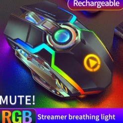 A5 rechargeable wireless mouse gaming RGB luminous mute silent colorful computer gaming mouse