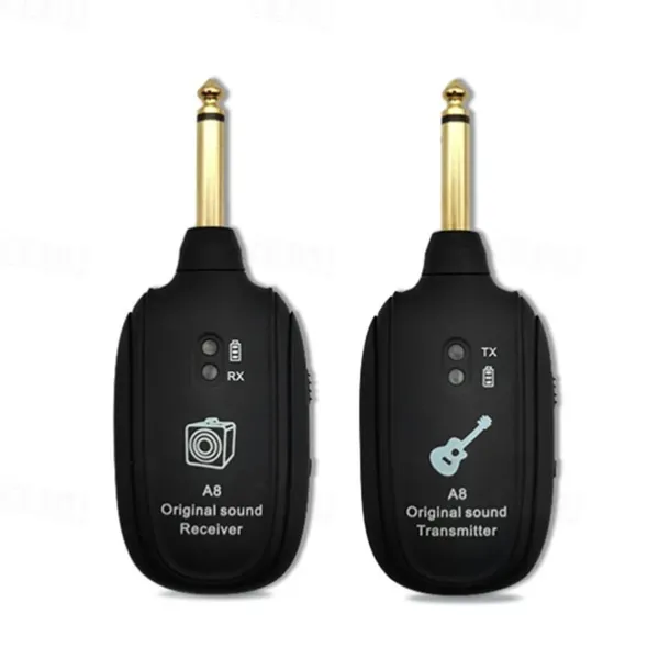 A8 UHF Wireless System Guitar Pickup Audio Transmitter Receiver for Electric Guitar Bass Violin Parts
