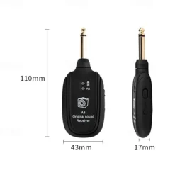 A8 UHF Wireless System Guitar Pickup Audio Transmitter Receiver for Electric Guitar Bass Violin Parts