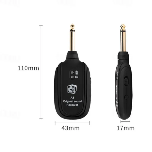 A8 UHF Wireless System Guitar Pickup Audio Transmitter Receiver for Electric Guitar Bass Violin Parts