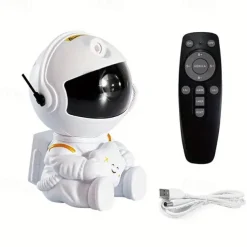 ABS Material Astronaut Projection Lamp White/Black Housing USB Power Supply Suitable for Room Decoration Projection Festival Birthday Gift