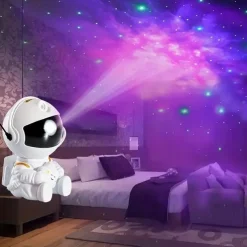 ABS Material Astronaut Projection Lamp White/Black Housing USB Power Supply Suitable for Room Decoration Projection Festival Birthday Gift