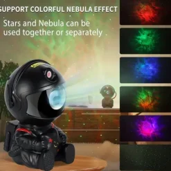 ABS Material Astronaut Projection Lamp White/Black Housing USB Power Supply Suitable for Room Decoration Projection Festival Birthday Gift