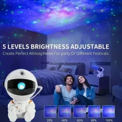 ABS Material Astronaut Projection Lamp White/Black Housing USB Power Supply Suitable for Room Decoration Projection Festival Birthday Gift