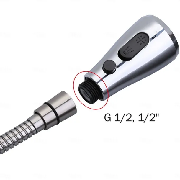 ABS Pull out Kitchen Shower Pull Out Sprayer Kitchen Faucet Replacement Shower Spray Head Chrome Finish