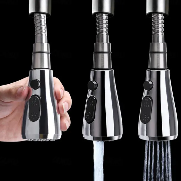 ABS Pull out Kitchen Shower Pull Out Sprayer Kitchen Faucet Replacement Shower Spray Head Chrome Finish