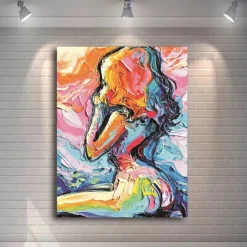 Abstract Woman Nude Canvas Painting Sexy Body Art Canvas Painting Print Sex Posters Wall Art Pictures Modern Bedroom Home Decor