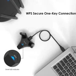 AC1300 USB3.0 Desktop Laptop WiFi Adapter,Dual Band Usb Network Card for PC,High Speed USB Wifi Dongle with Magnetic Dock,usb Wifi Signal Booster