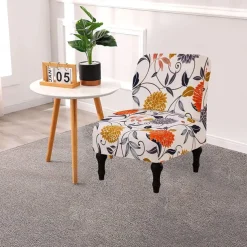 Accent Chair Cover Armless Armchair Slipcover Stretch Armless Chair Covers for Living Room Chair Slipcovers Furniture Protector with Elastic Bottom,Washable