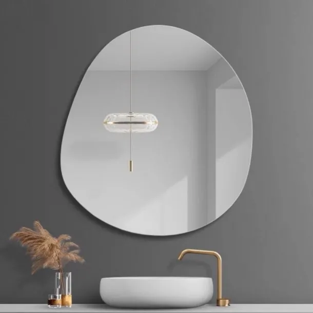 Acrylic Mirror Wall Sticker - Self-Adhesive, Irregular Cloud Design for Bathroom, Dressing Table, and Wardrobe - No Drilling Required