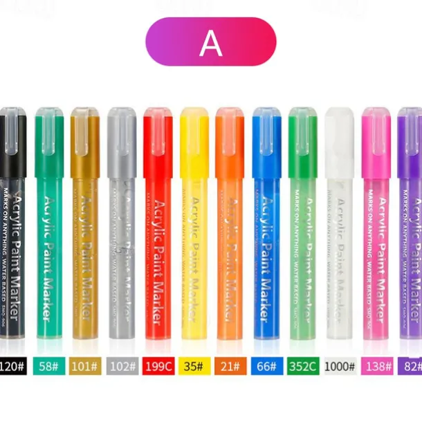 Acrylic Paint Pens Paint Markers for Rock Painting, Canvas, Wood, Glass, Fabric, Metal, Plastic, Arts Crafts Easter Eggs, Pumpkin, Scrapbooking Supplies, Graffiti Markers for Adults Kids