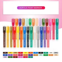 Acrylic Paint Pens Paint Markers for Rock Painting, Canvas, Wood, Glass, Fabric, Metal, Plastic, Arts Crafts Easter Eggs, Pumpkin, Scrapbooking Supplies, Graffiti Markers for Adults Kids