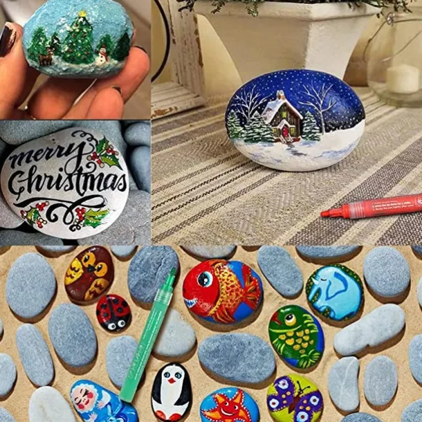Acrylic Paint Pens Paint Markers for Rock Painting, Canvas, Wood, Glass, Fabric, Metal, Plastic, Arts Crafts Easter Eggs, Pumpkin, Scrapbooking Supplies, Graffiti Markers for Adults Kids