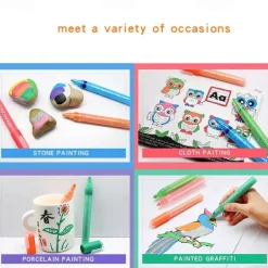 Acrylic Paint Pens Paint Markers for Rock Painting, Canvas, Wood, Glass, Fabric, Metal, Plastic, Arts Crafts Easter Eggs, Pumpkin, Scrapbooking Supplies, Graffiti Markers for Adults Kids