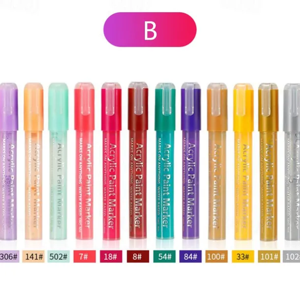 Acrylic Paint Pens Paint Markers for Rock Painting, Canvas, Wood, Glass, Fabric, Metal, Plastic, Arts Crafts Easter Eggs, Pumpkin, Scrapbooking Supplies, Graffiti Markers for Adults Kids