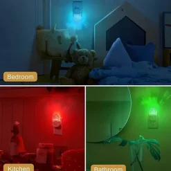 Acrylic Shaped LED Night Light Living Room And Bedroom Decoration Light Gradient Effect Of Color Light Eye Protection Without Flicker Uk Us Eu Power Plug 1pc