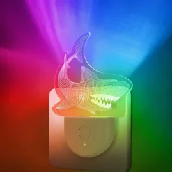 Acrylic Shaped LED Night Light Living Room And Bedroom Decoration Light Gradient Effect Of Color Light Eye Protection Without Flicker Uk Us Eu Power Plug 1pc