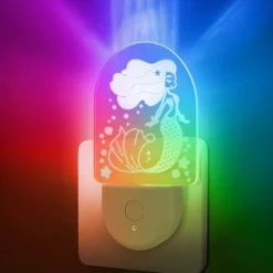 Acrylic Shaped LED Night Light Living Room And Bedroom Decoration Light Gradient Effect Of Color Light Eye Protection Without Flicker Uk Us Eu Power Plug 1pc